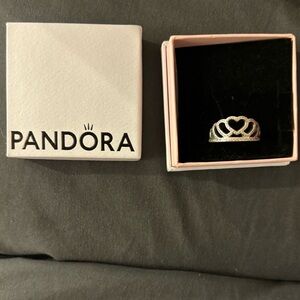 Pandora silver princess ring